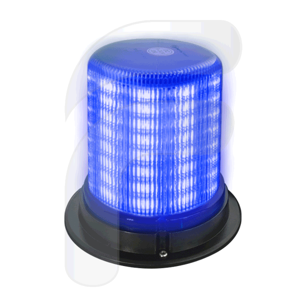 WARNING LAMPS 128LED R65 SCREW BLUE 9/30V